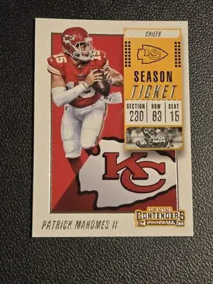 2018 Panini Contenders #51 Patrick Mahomes II - Football Card Single