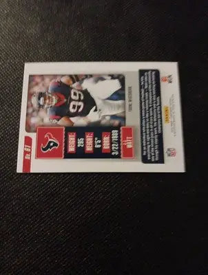 2018 Panini Contenders - J.J. Watt #61. Houston Texans. NRMT+ - Football Card Single