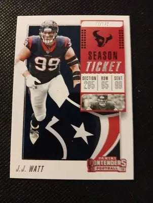 2018 Panini Contenders - J.J. Watt #61. Houston Texans. NRMT+ - Football Card Single