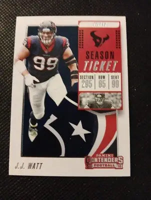 2018 Panini Contenders - J.J. Watt #61. Houston Texans. NRMT+ - Football Card Single