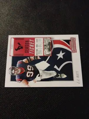 2018 Panini Contenders - J.J. Watt #61. Houston Texans. NRMT+ - Football Card Single