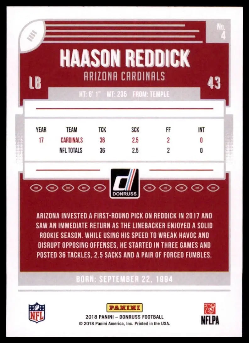 2018 Panini Donruss - Haason Reddick #4
