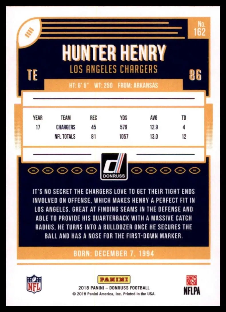 2018 Panini Donruss - Hunter Henry #162