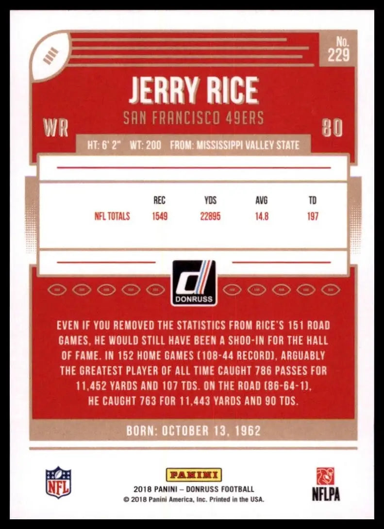 2018 Panini Donruss - Jerry Rice #229