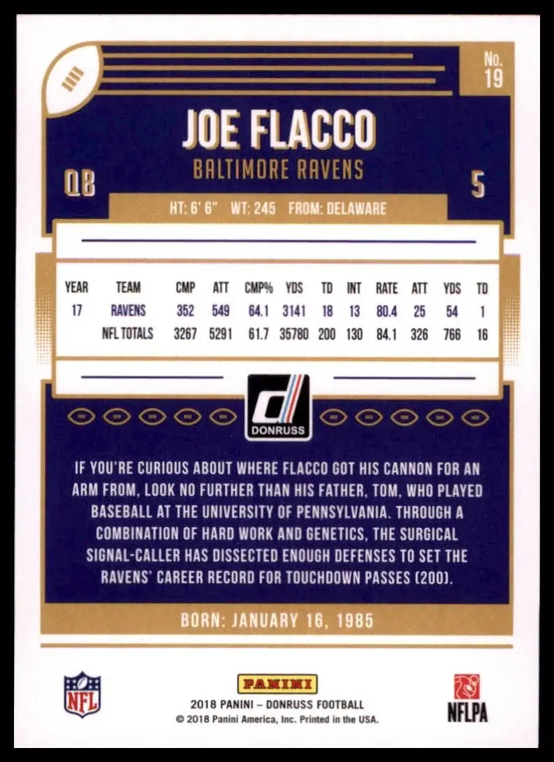 2018 Panini Donruss - Joe Flacco #19