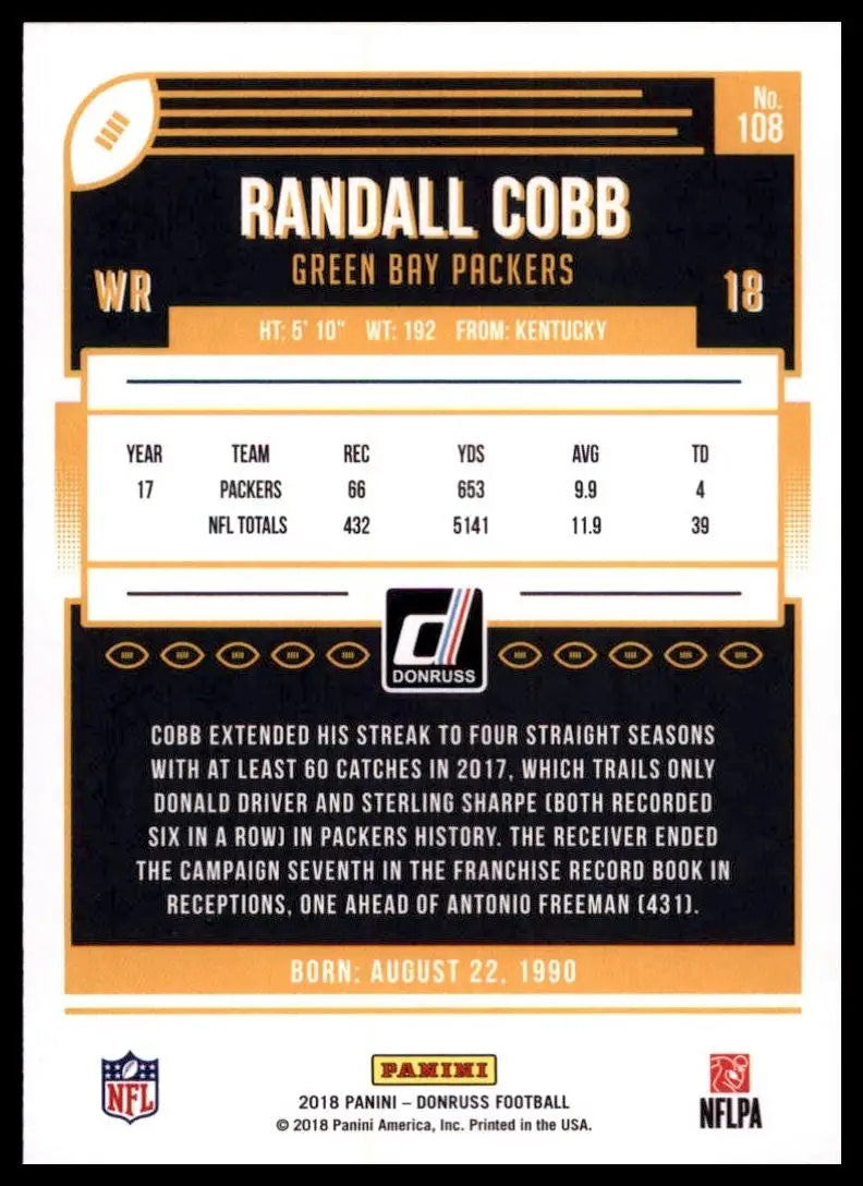 2018 Panini Donruss - Randall Cobb #108