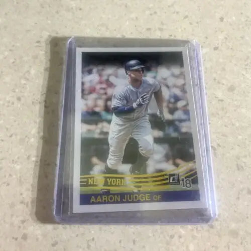 Aaron Judge baseball card from 2018 Panini Donruss Retro 1984 set, future HOF MVP