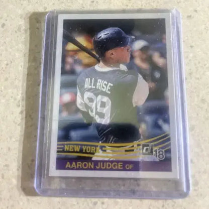 Aaron Judge baseball card from 2018 Panini Donruss Retro 1984 Variations set