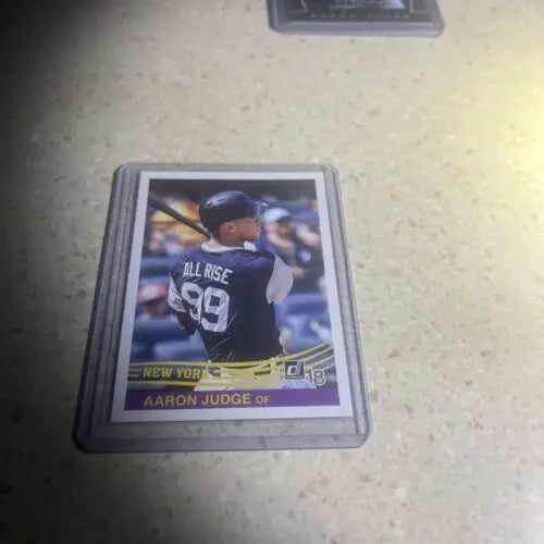 Aaron Judge baseball card from 2018 Panini Donruss Retro 1984 Variations #253 MVP