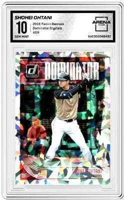 GEM MINT 10 Panini Donruss Shohei Ohtani baseball card 2018 Dominator Crystals