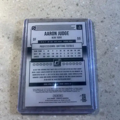 Aaron Judge 2018 Panini Donruss Variations ROY Batting #148 sports trading card