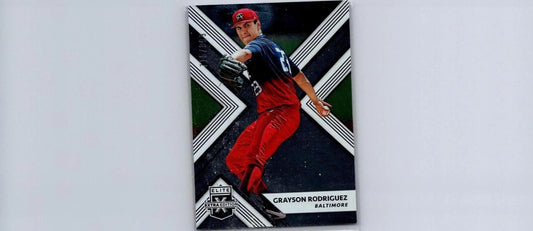 Grayson Rodriguez baseball card from 2018 Panini Elite Extra Edition #/999