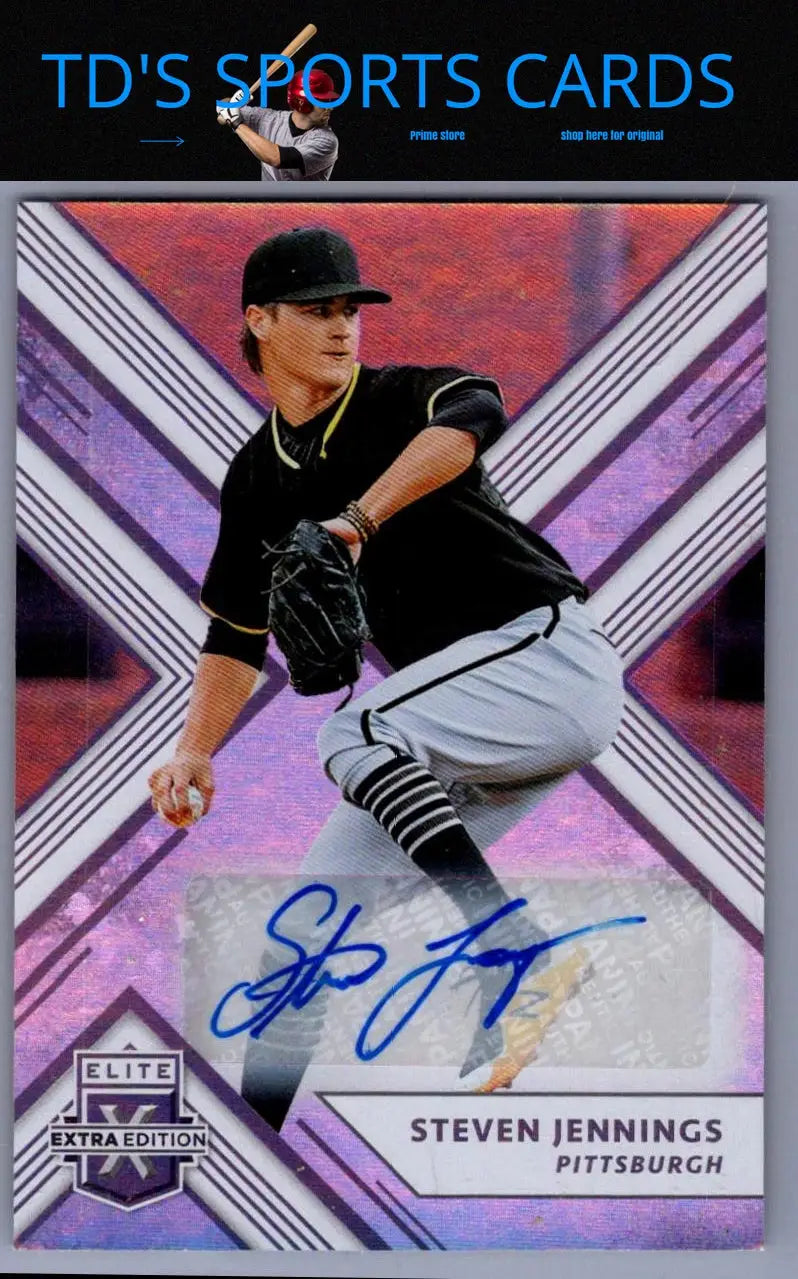 Baseball card of Steven Jennings from 2018 Panini Elite Extra Edition