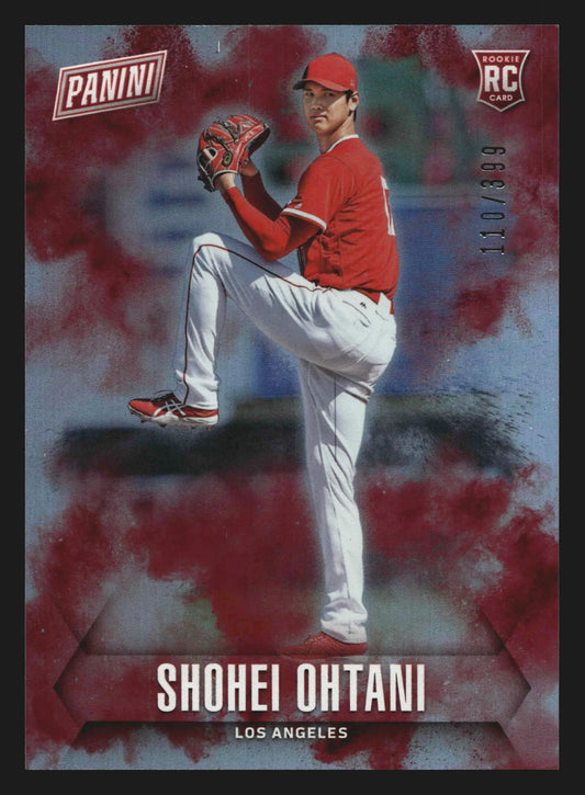 2018 Panini Father’s Day Shohei Ohtani #60 Pitching RC /399 Los Angeles Angels - Baseball Card Single