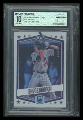2018 Panini Father’s Day USA Baseball Bryce Harper #USA3 360/399 Arena Club 10 - Baseball Card Single