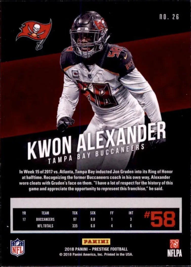2018 Panini Prestige - Kwon Alexander #26