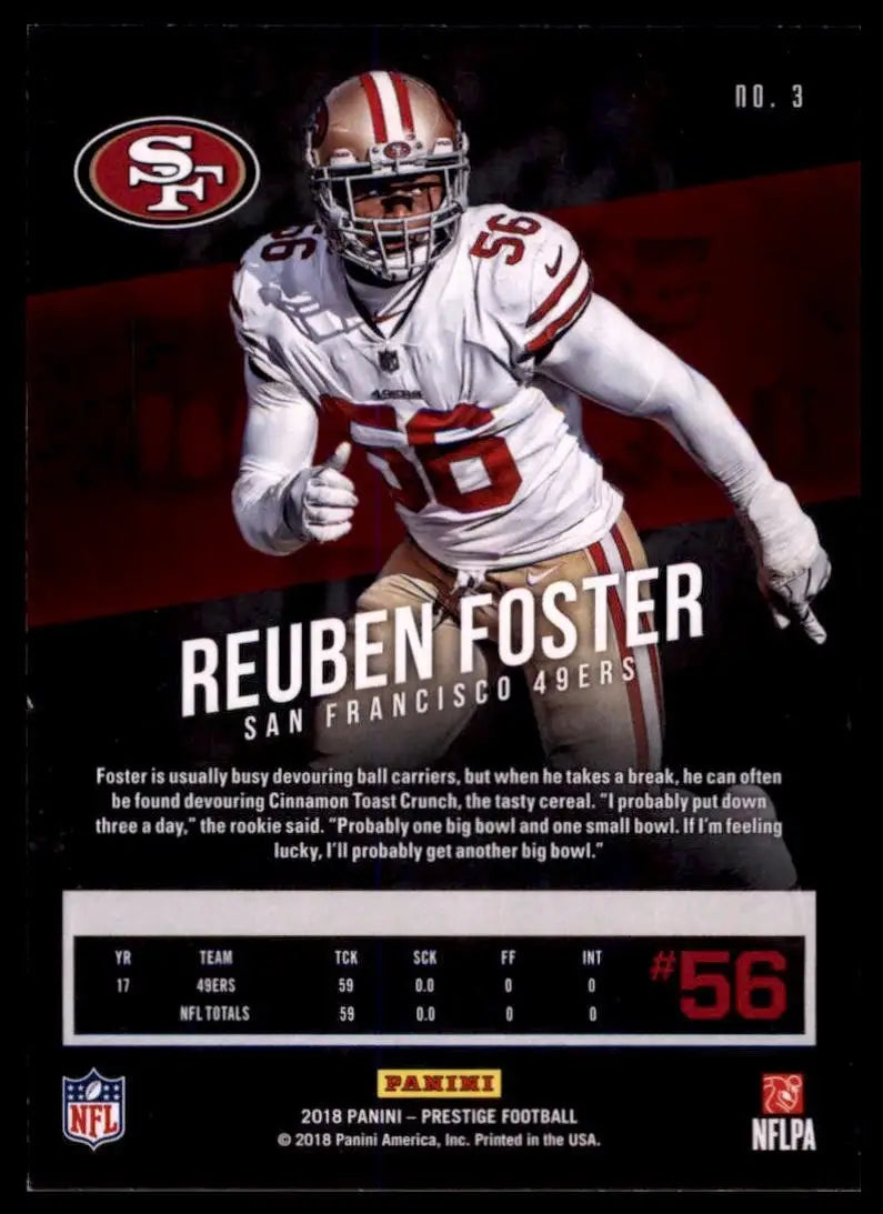 2018 Panini Prestige - Reuben Foster #3