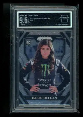 2018 Panini Prizm NASCAR Hailie Deegan #30 RC Racing Arena Club 9.5 - Racing Card Single