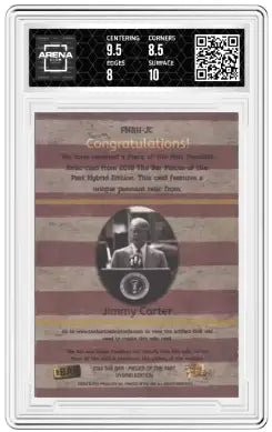 2018 Pieces of the Past Hybrid Jimmy Carter #PNRH-JC Arena Club 8.5