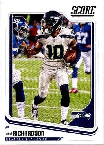 Paul Richardson football card with original gloss from 2018 Score Seahawks NM-MT