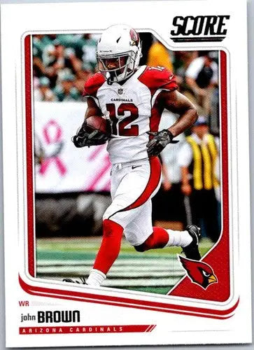 Original gloss Football trading card of John Brown NM-MT from 2018 Score #5 Cardinals