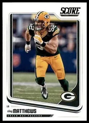 2018 Score Base Clay Matthews Green Bay Packers 117 - Football Card Single