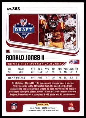 2018 Score Base Ronald Jones II USC Trojans 363 - Football Card Single