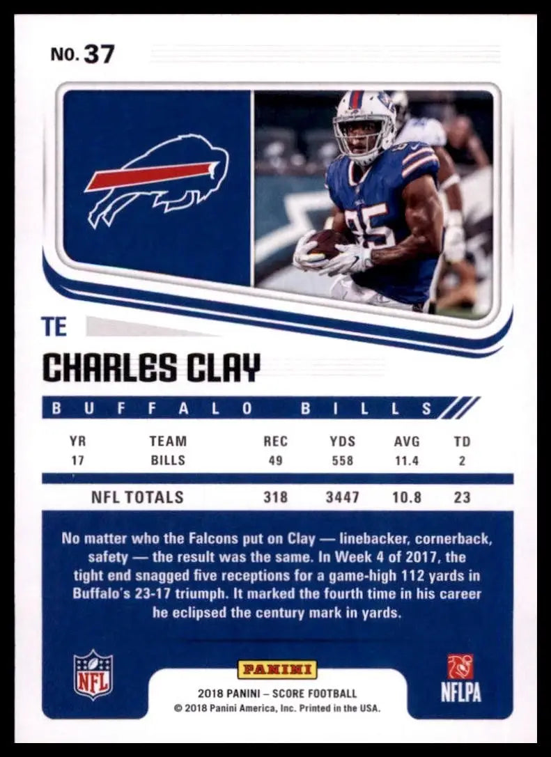 2018 Score - Charles Clay #37 - Football Card Single