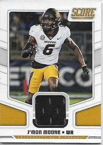 2018 Score Collegiate Jerseys #14 J’Mon Moore NM-MT MEM ID:15007 - Football Card Single