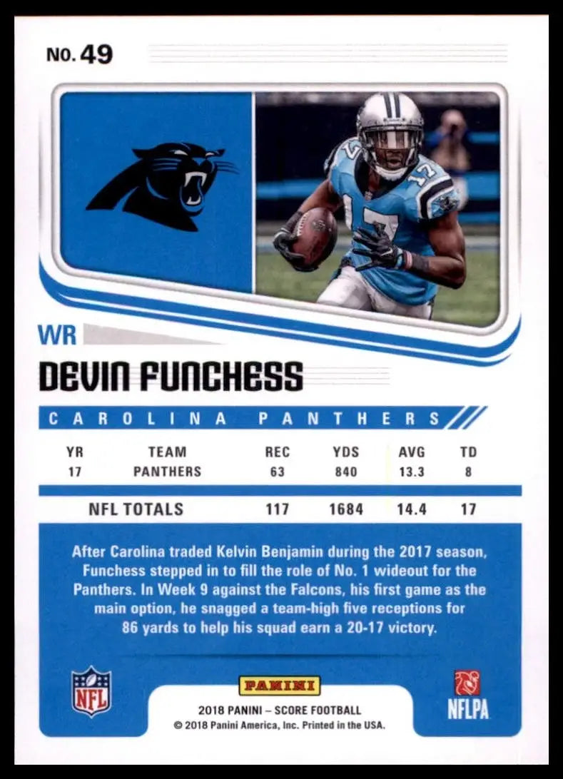 2018 Score - Devin Funchess #49 - Football Card Single