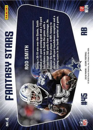 2018 Score Fantasy Stars #4 Rod Smith NM-MT Cowboys ID:15011 - Football Card Single