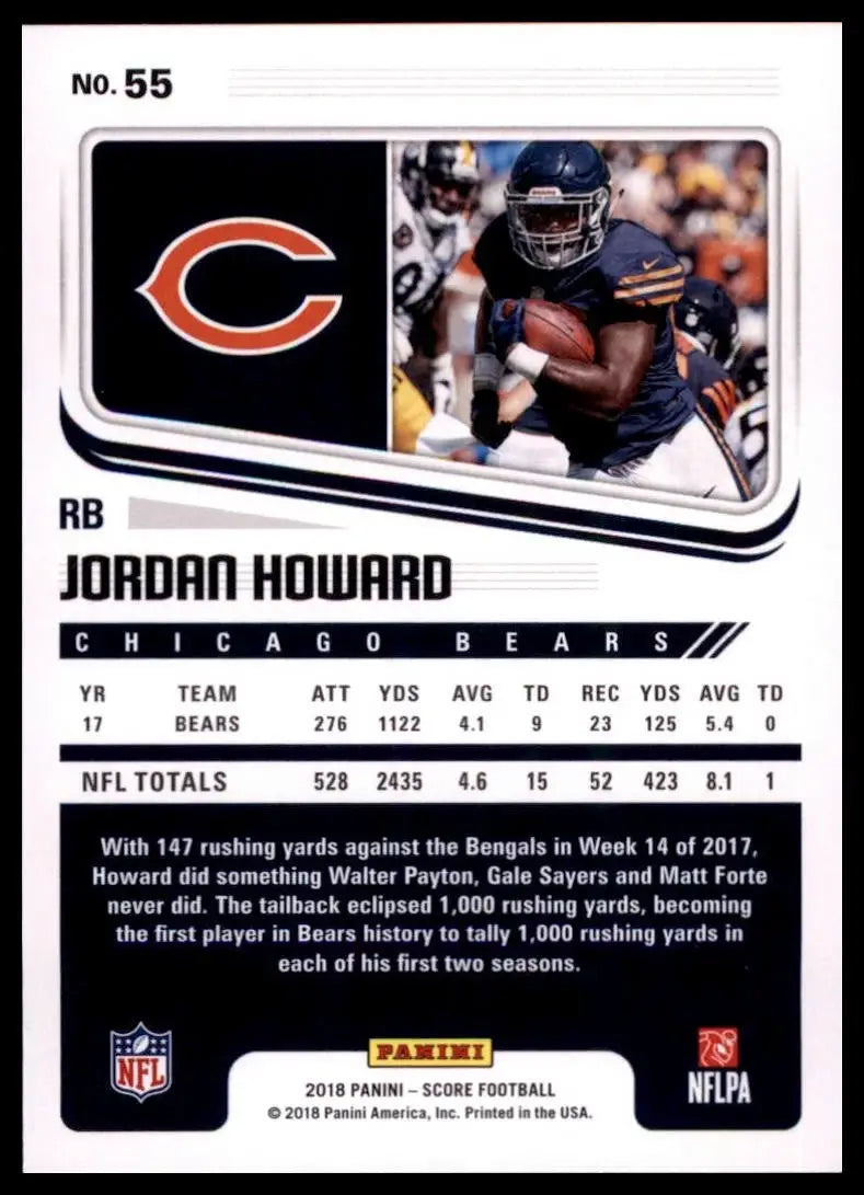 2018 Score - Jordan Howard #55 - Football Card Single
