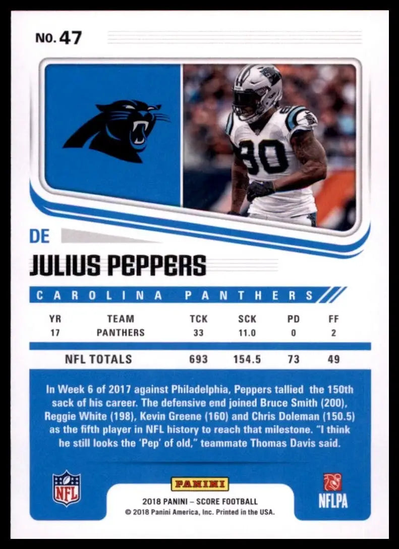 2018 Score - Julius Peppers #47 - Football Card Single