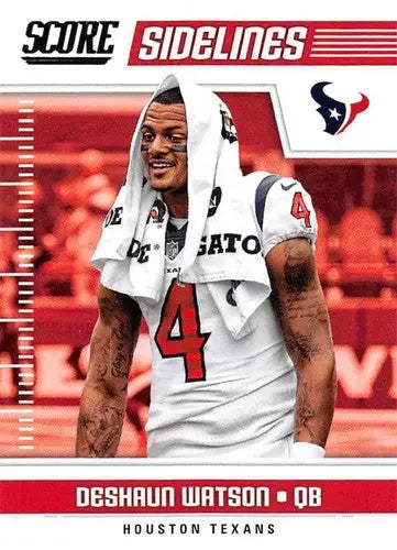 Original gloss Score Sidelines Deshaun Watson football card from 2018 Texans set