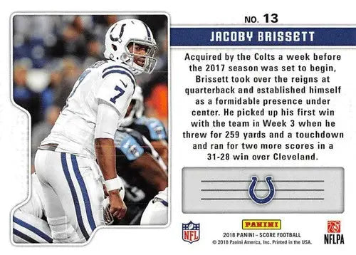 2018 Score Signal Callers #13 Jacoby Brissett NM-MT Colts - Football Card Single