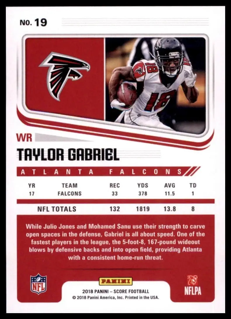 2018 Score - Taylor Gabriel #19 - Football Card Single