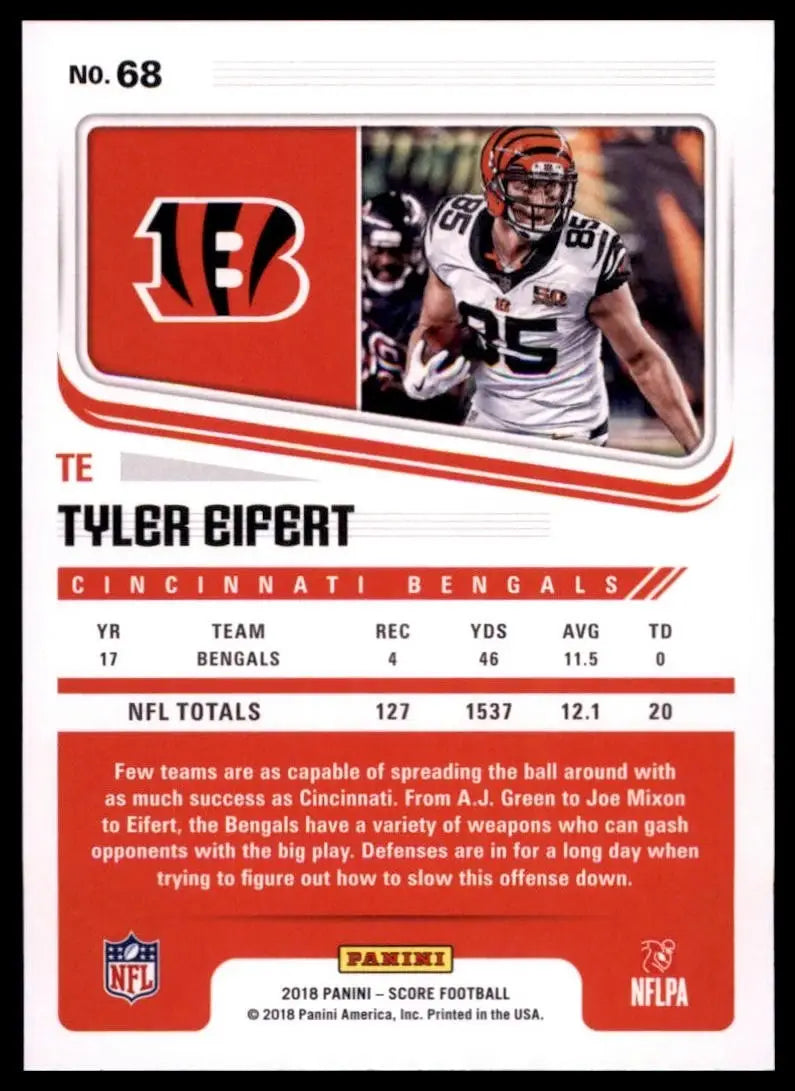 2018 Score - Tyler Eifert #68 - Football Card Single