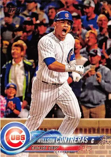 Original gloss Willson Contreras baseball card 2018 Topps NM-MT Cubs