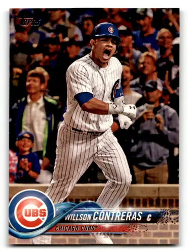 Willson Contreras baseball card from 2018 Topps NM Near Mint featuring Cubs ID 63998
