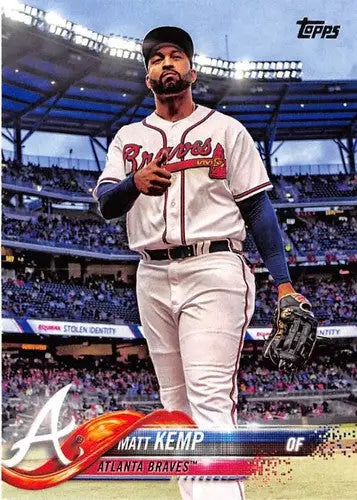 2018 Topps Matt Kemp baseball card with original gloss featuring Matt Kemp and Simply Sandoval