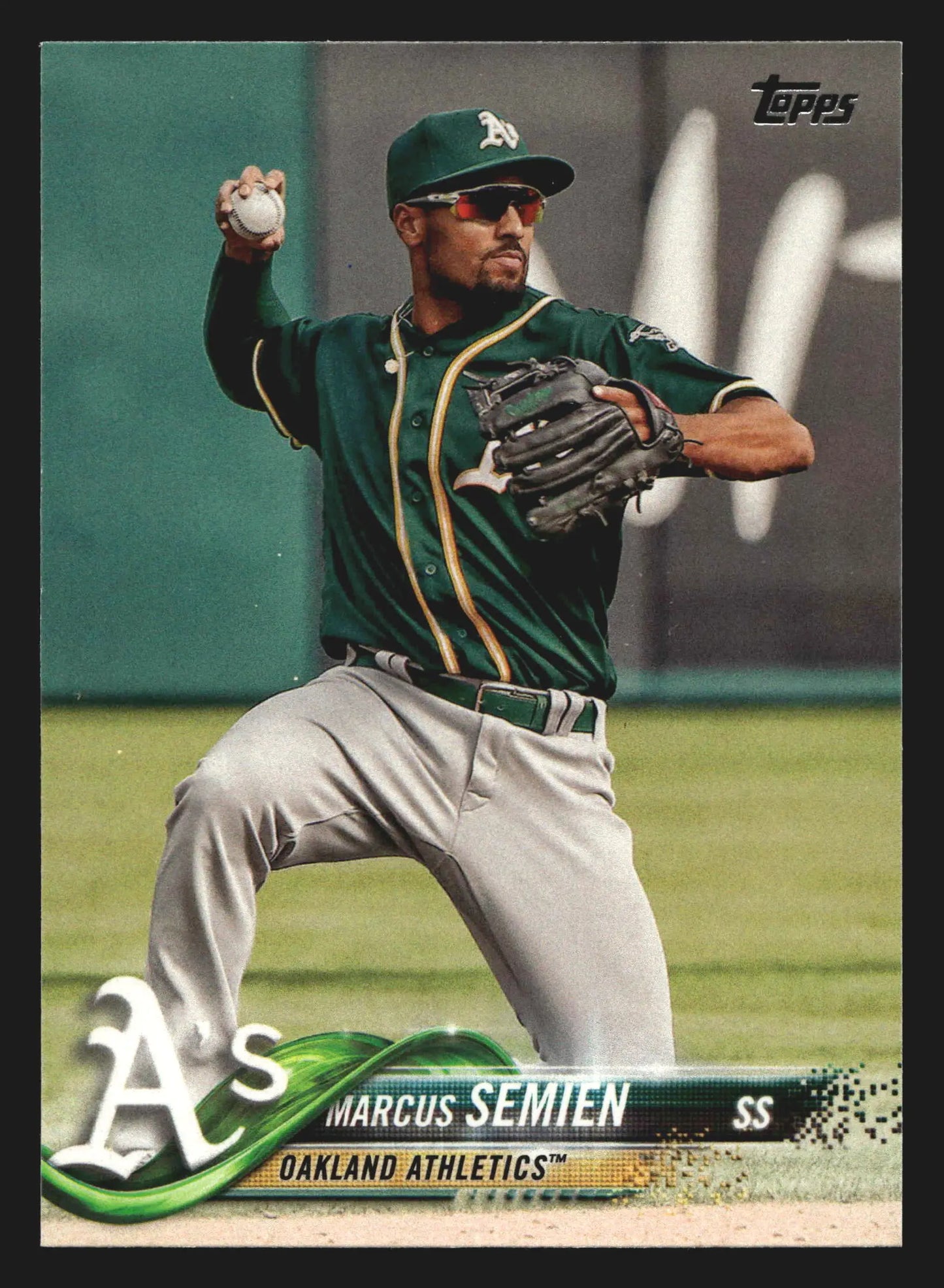 2018 Topps #198 Marcus Semien Oakland Athletics - Baseball Card Single