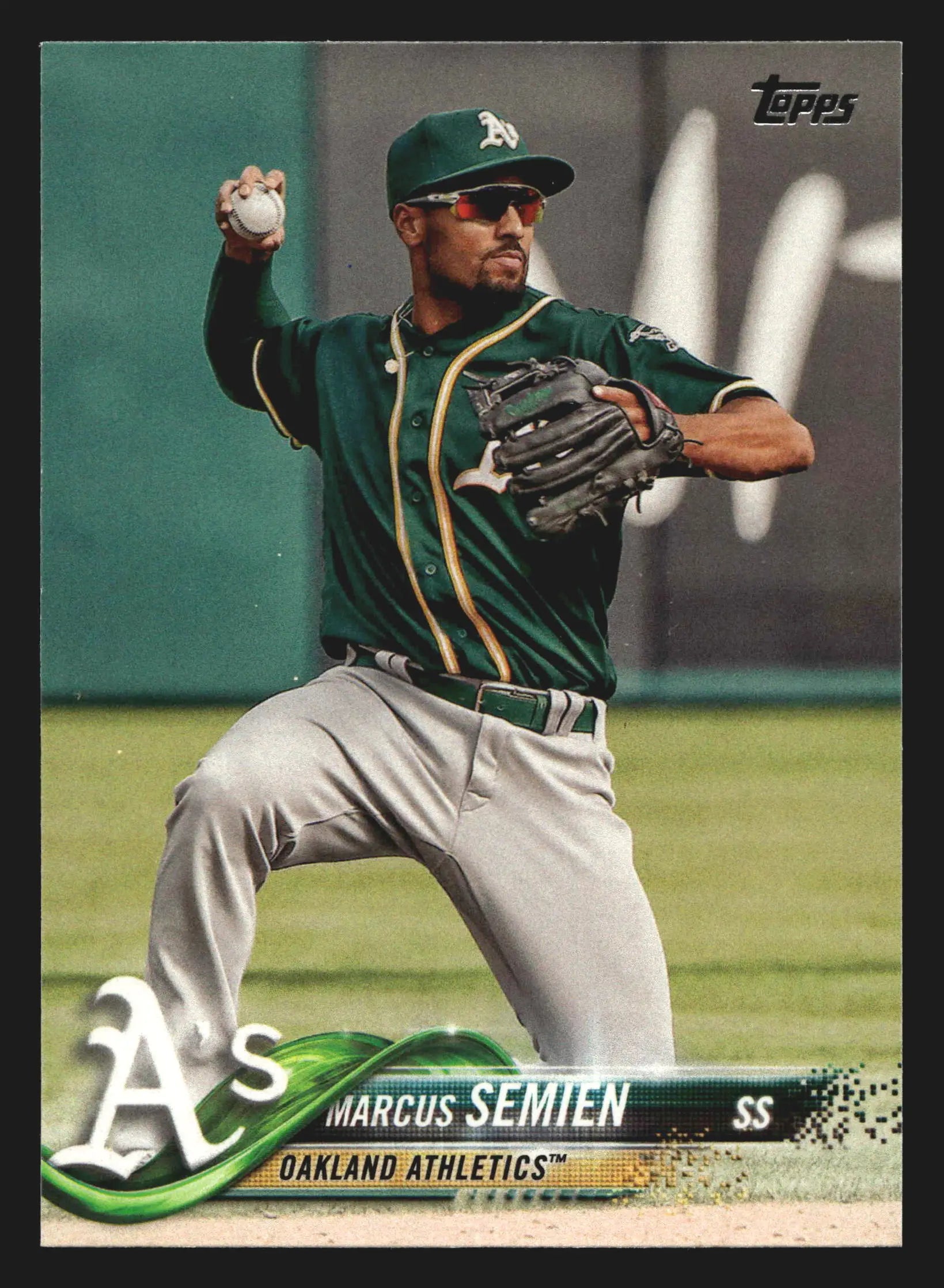 2018 Topps #198 Marcus Semien Oakland Athletics - Baseball Card Single