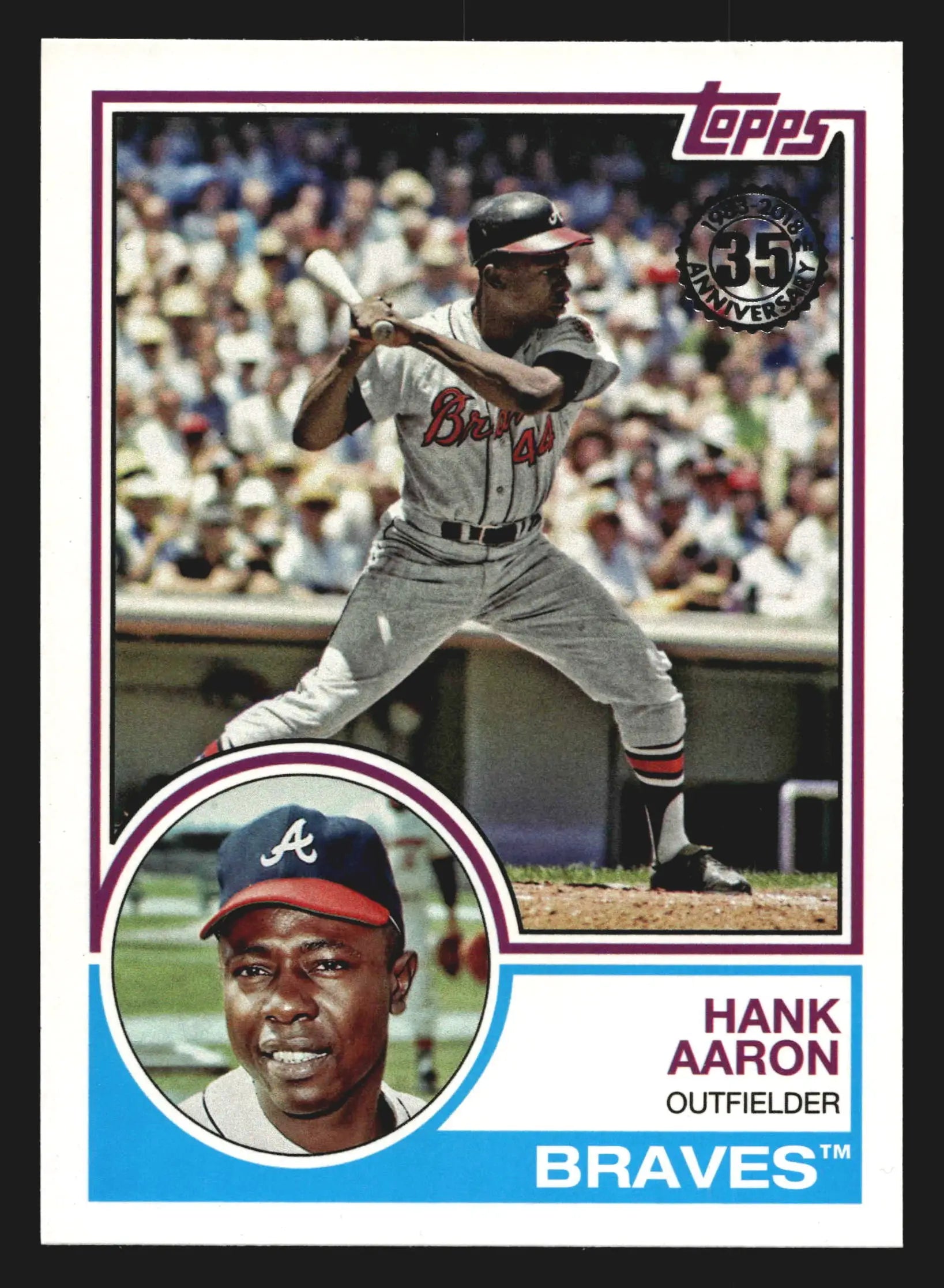 2018 Topps 1983 Topps #83-2 Hank Aaron Atlanta Braves HOF - Baseball Card Single