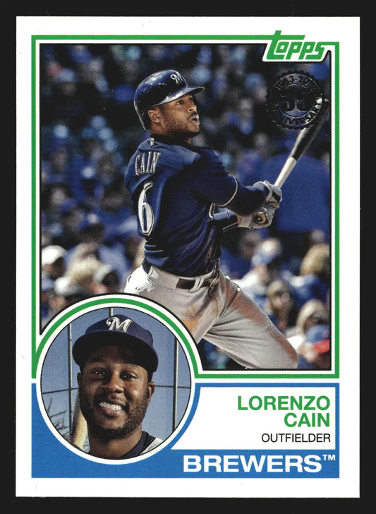 2018 Topps 1983 Topps #83-25 Lorenzo Cain Milwaukee Brewers - Baseball Card Single