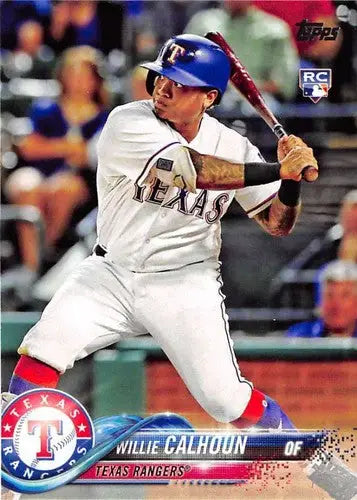 2018 Topps #245 Willie Calhoun EX/NM RC Rookie Rangers - Baseball Card Single