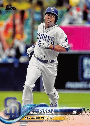 2018 Topps Jose Pirela baseball card with original gloss Padres ID 59080