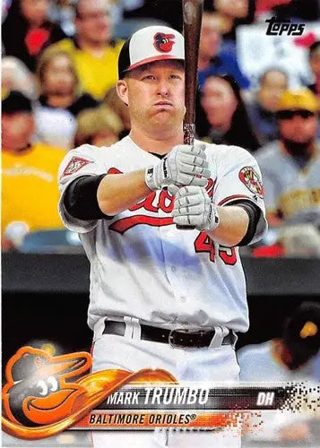Original gloss Baseball card of Mark Trumbo NM-MT from 2018 Topps #287 Orioles