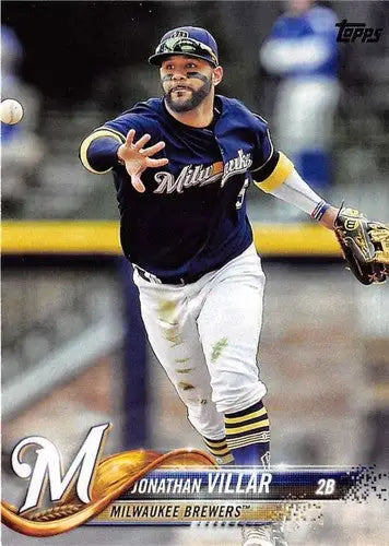 2018 Topps #289 Jonathan Villar NM-MT Brewers baseball card with original gloss
