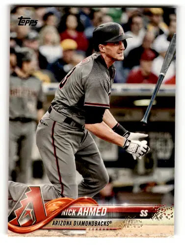 Nick Ahmed baseball card with original gloss from 2018 Topps Diamondbacks collection