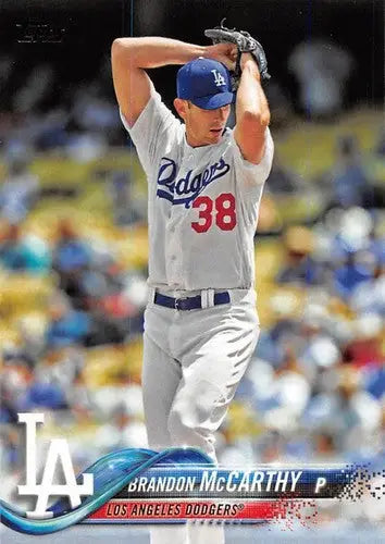 Original gloss Brandon McCarthy baseball card 2018 Topps #338 NM-MT Dodgers